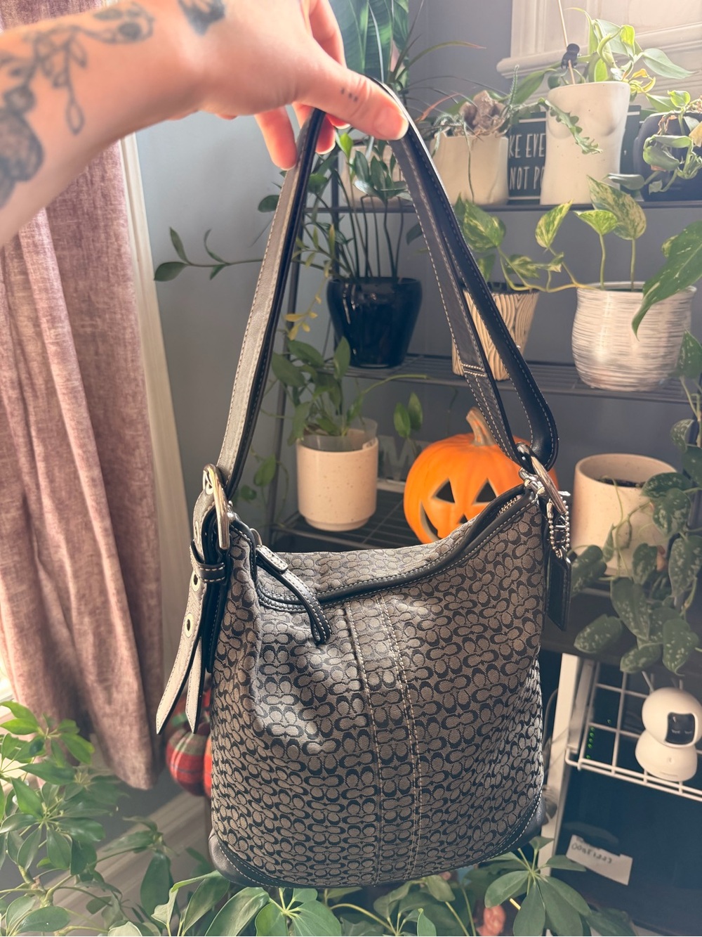 Coach Signature Canvas Ergo Shoulder Bag / Hobo